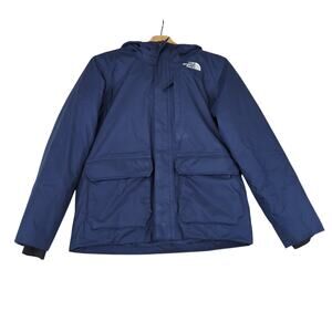 The North Face DryVent 550 Goose Down Coat Jacket Girls Large 14-16 Puffer‎ Blue